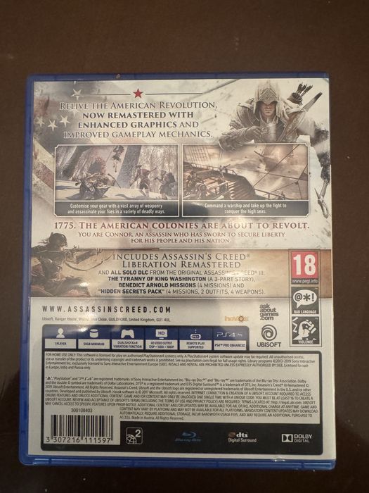 Игры на PS4 - Assassin's Creed 3 & Liberation Remastered