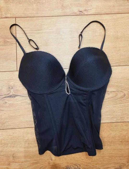 Seksowny gorset top dżety cyrkonie 38
