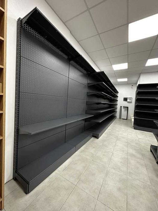 Торгові стелажі. Каса прилавок. Полки. Торгове обладнання. Вітрина