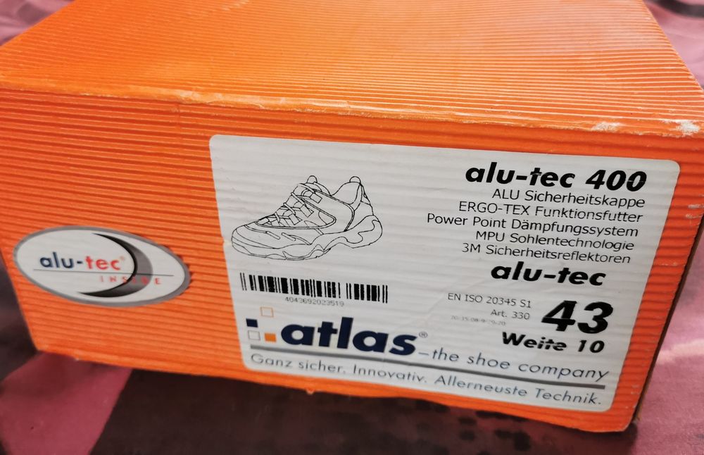 Buty robocze Atlas alu-tec rozmiar 43 28cm