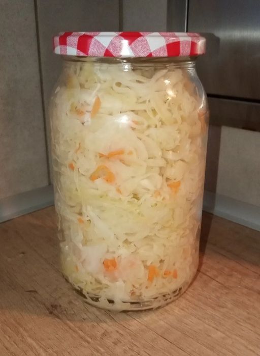 4x Pyszna Domowa chrupiaca kapusta kiszona 900 ml