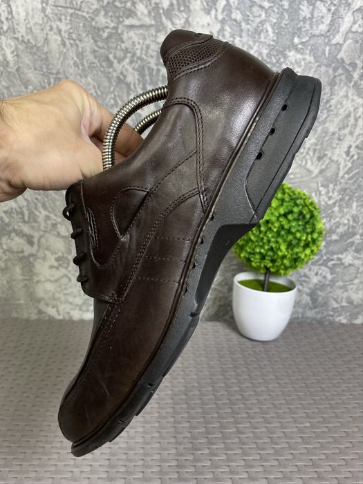 Clarks Structured туфли кроссовки 45-46 размер кожаные коричневые