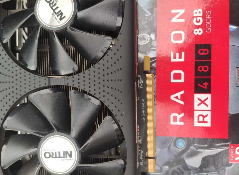 Відеокарта ігрова Sapphire Nitro+ RX 480 8Gb ОС версія, оверклок, 8Гб