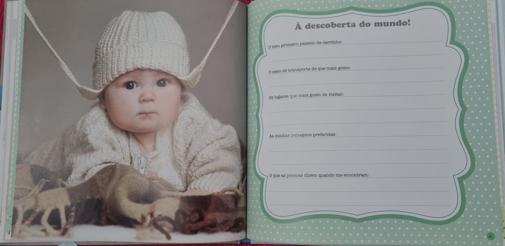 Livro de memória do bebé meu Primeiro Ano de Vida