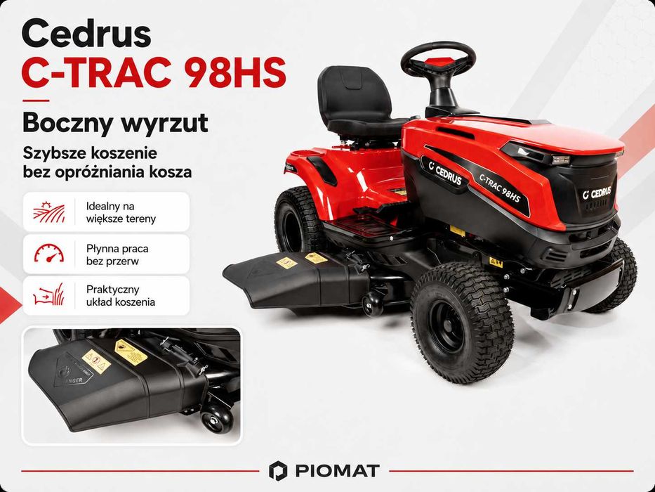 Cedrus C-TRAC-98HS Traktorek Hydrostat boczny wyrzut 3 lata gwarancji