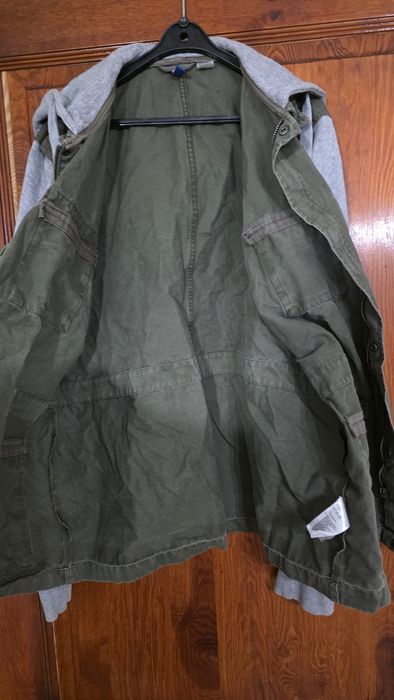 Bawełniana katana kurtka w kolorze khaki L