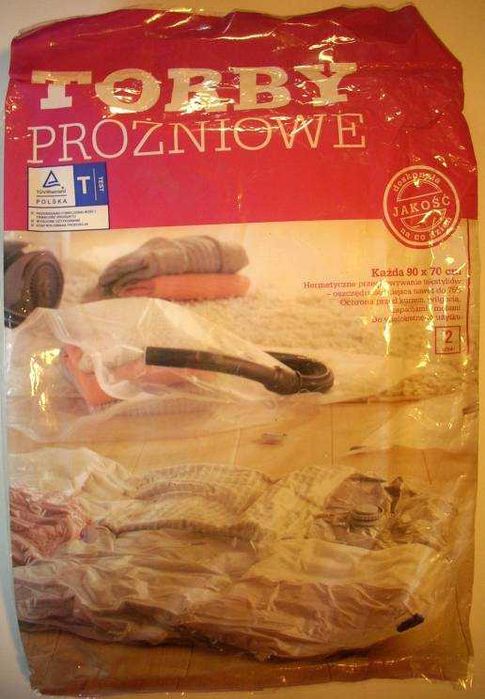 Worki próżniowe na ubrania pościel duże 2 sztuki
