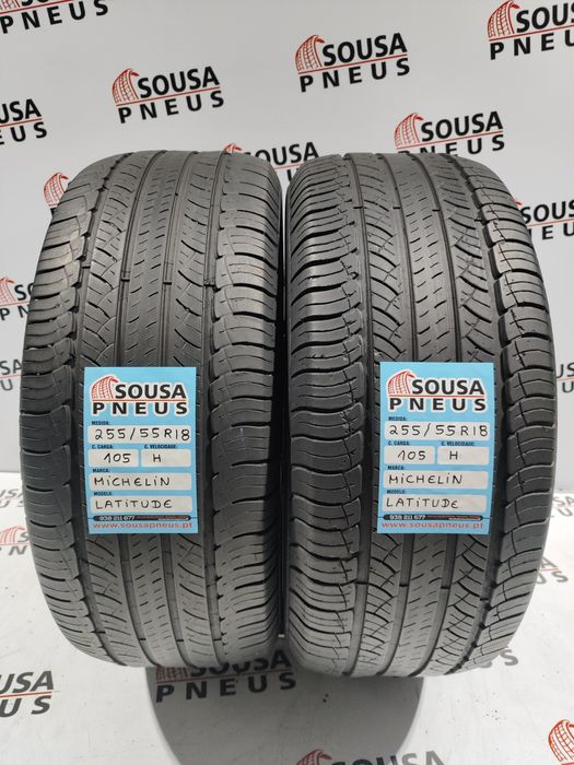 2 pneus semi novos 255-55R18 105H Michelin - Oferta dos Portes