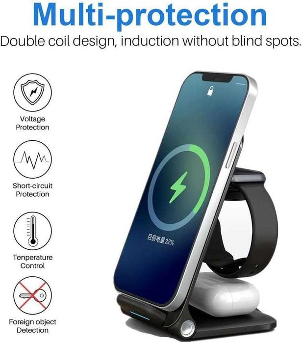 Ładowarka 3w1 Alestor iPhone Samsung