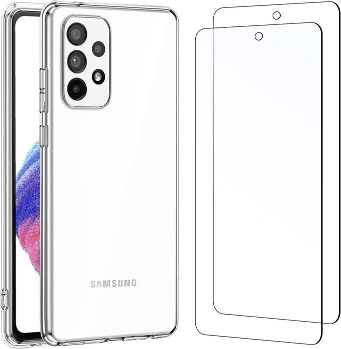 Plecki NEW'C do Samsung Galaxy A53 5G bezbarwny + 2x szkło hartowane 9