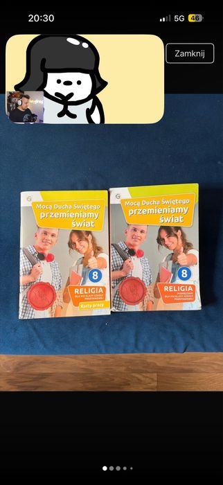 Zestaw karty pracy i podręcznik do religii klasa 8