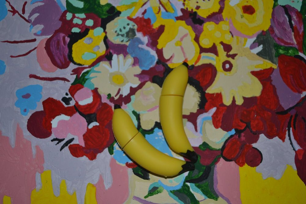 Флешка, подарочная, силиконовая, USB, Бананчик 32Gb