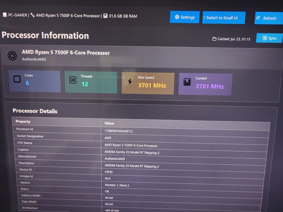 Pc gamer Rtx 5070 DDR 5 30CL
