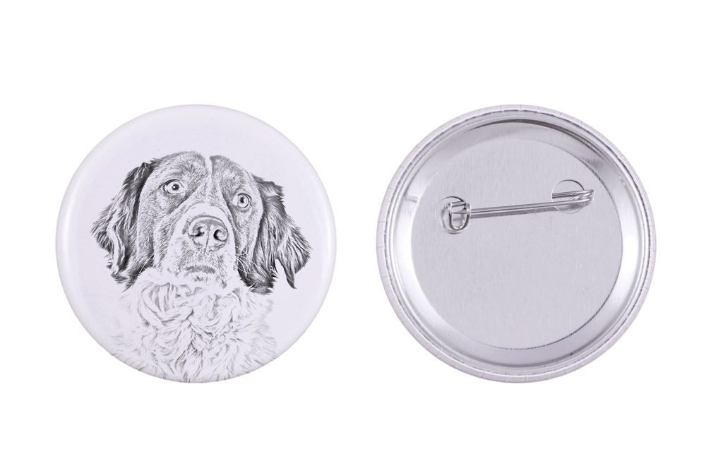 Spaniel francuski przypinka z psem duża Art-Dog