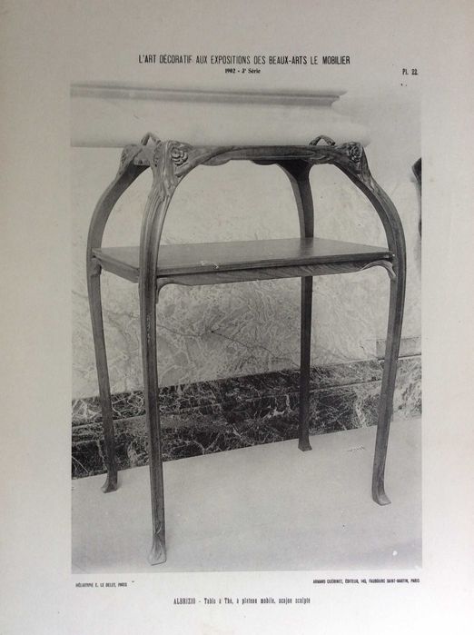 Tema: Mobiliário.  Estampas fotográficas.  Ano 1902.  Public. n.º 1