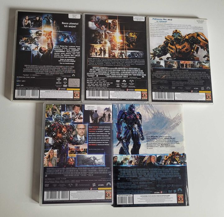 Transformers 1-5 DVD Film Science Fiction Lektor Polski Komplet