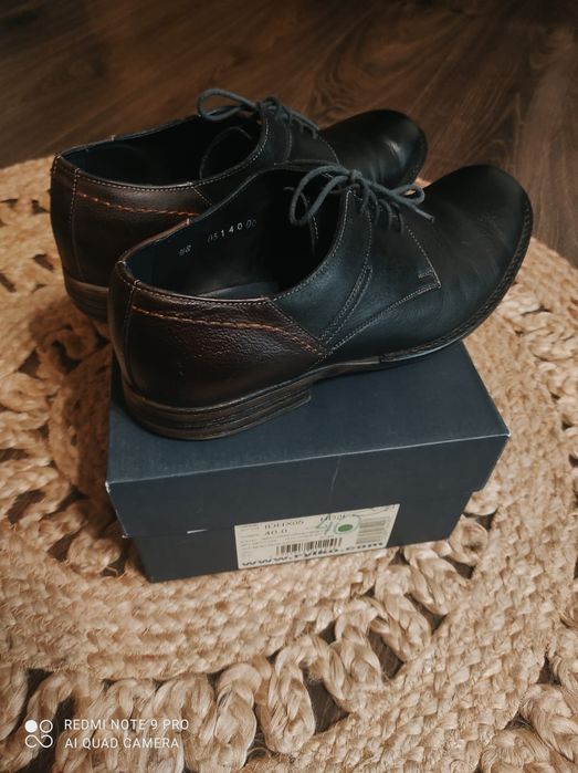 buty męskie skórzane marki RYŁKO rozmiar 40 kolor czarny