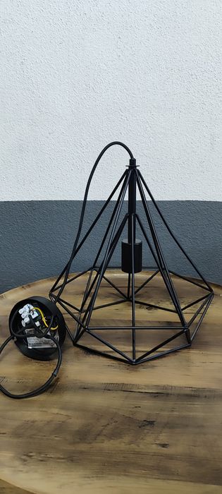 Candeeiro Suspenso Inspire Byron Preto + 2 Lâmpadas Decorativas GIGANTES