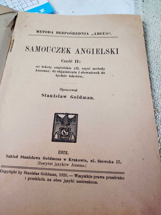 Samouczek angielski 1922 r.