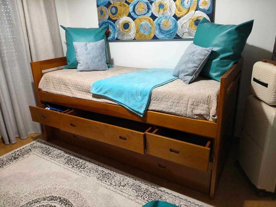cama solteiro dupla