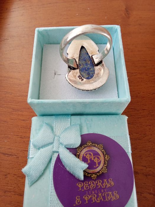 Anel em Prata com Lápis-Lazúli — Feito à Mão, Peça Única