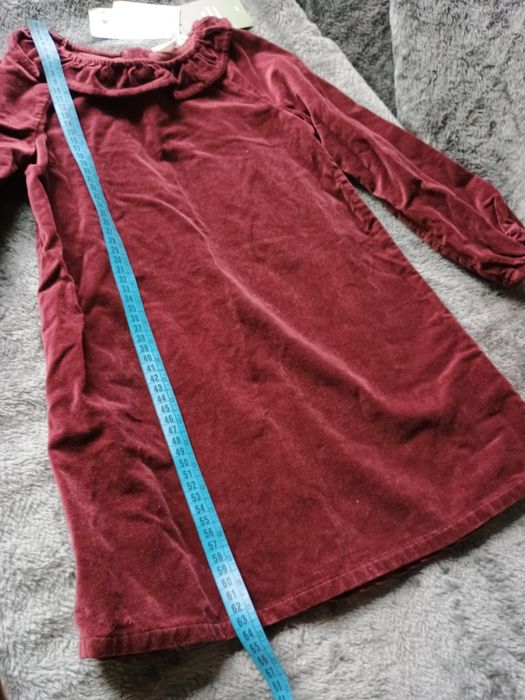 Sukienka welurowa świąteczna H&M