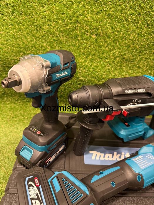 Makita 3в1 BRUSHLESS болгарка гайковерт перфоратор 48вь 6ам Руминия