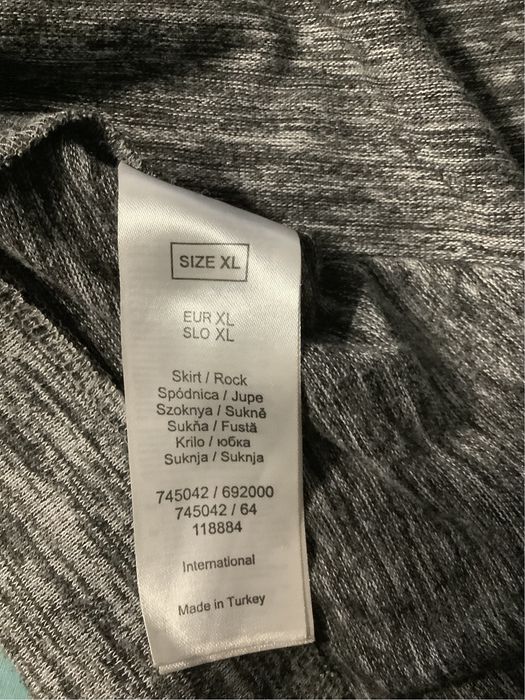 Szara spódnica midi zwężana melanż XL Orsay
