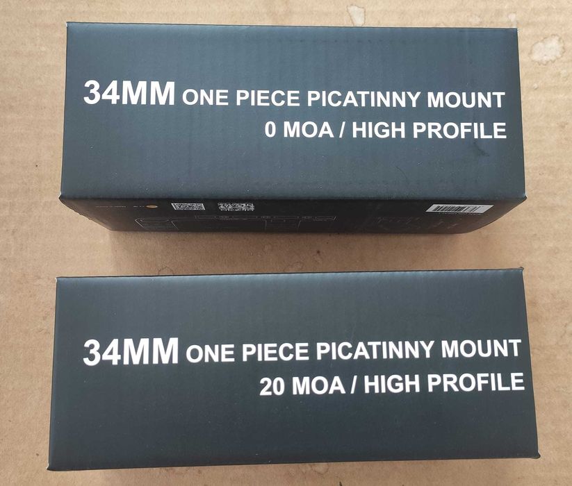 Моноблоки Vector Optics на трубу 34 мм з нахилом 20 МОА  і 0 МОА