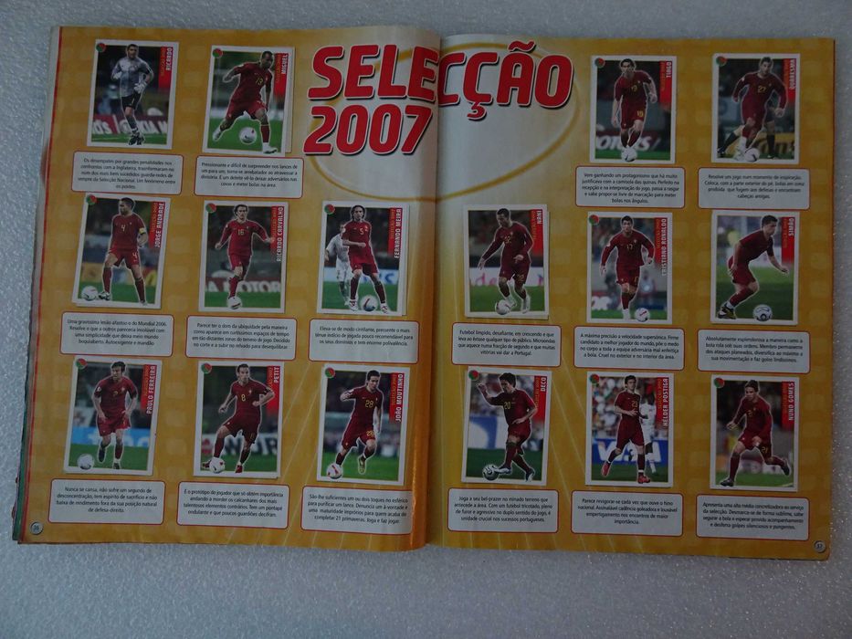 Caderneta de cromos futebol Futebol 2007/2008 Panini (faltam 7 cromos)