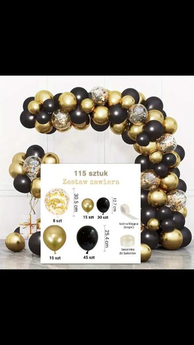 Zestaw balonów do girlandy
