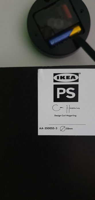 Zegar IKEA PS (Fornir) z półkami