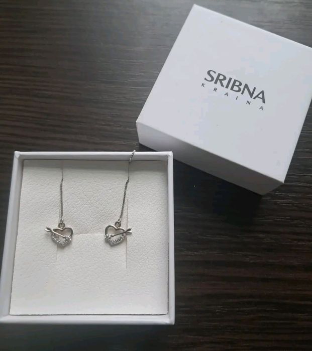 Срібні сережки протяжки