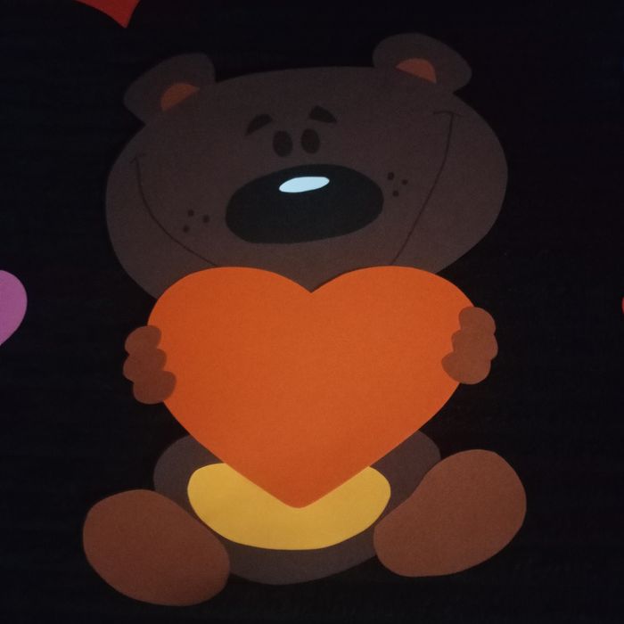 Walentynki (wzór dwa misie) XXL - gazetka, dekoracja