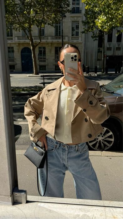 Тренч вкорочений zara