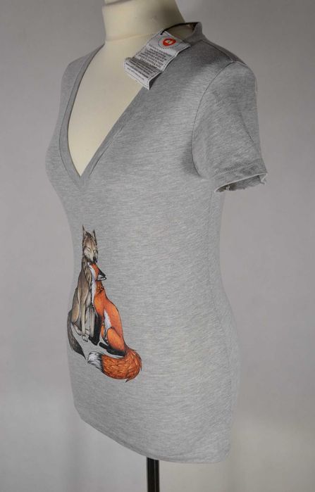 BELLA + CANVAS Fox Liski Nowa Koszulka Damska S Oryginalna Bawełna