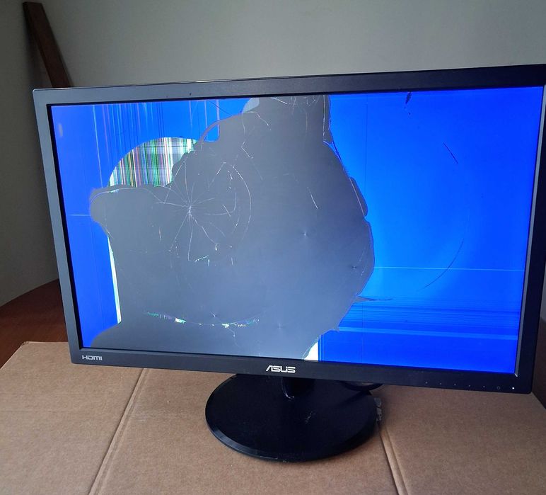 Monitor Asus 50x30cm com tela partida