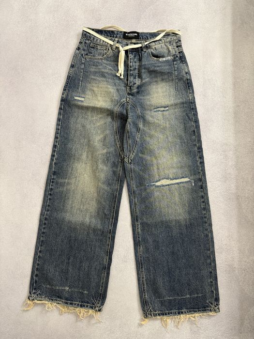 No Faith Studios Dark Blue Stricker Jeans