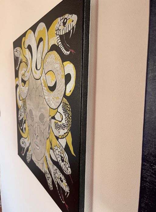 Quadro feito à mão - Medusa64730026336129121