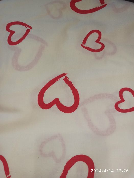 Тканина бязь дитяча і валентинки. Ціна за 5 метрів