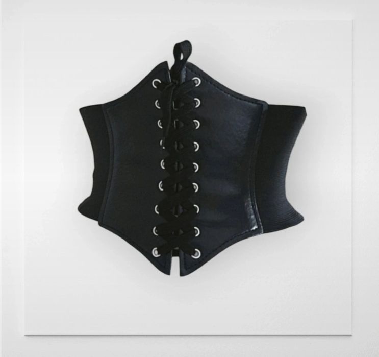 Nowy czarny gorset pasek gorsetowy