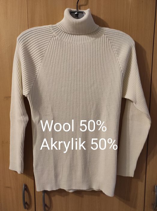 Sweter damski golf 50%Wool rozmiar S