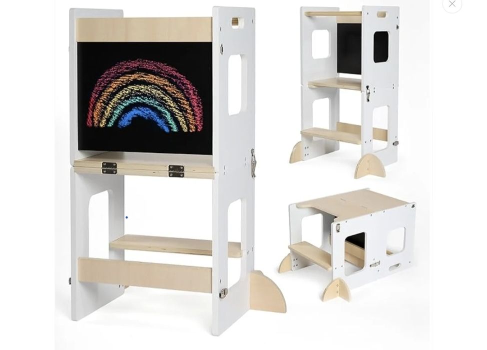 Kitchen helper 3w1 pomocnik kuchenny dla dzieci tablica krzesło stolik