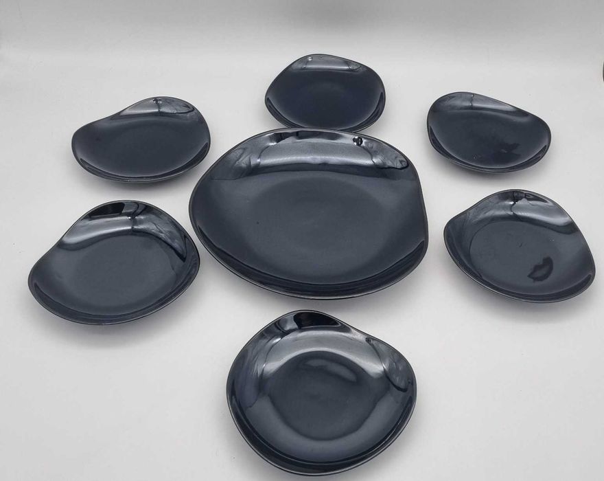 Komplet garnitur do ciasta Ryszard Pruszków New Look Design PRL