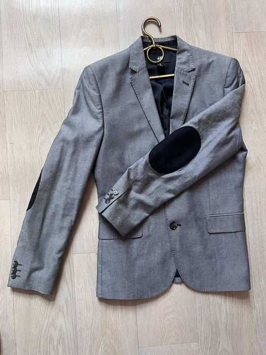 Marynarka H&M szara EUR 44 młodzieżowa i uniwersalna ozdobne detale