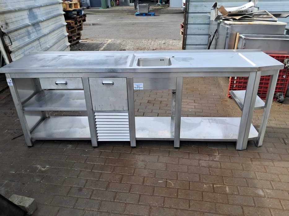 Bancada Industrial em Inox com Lava-Louça Integrado