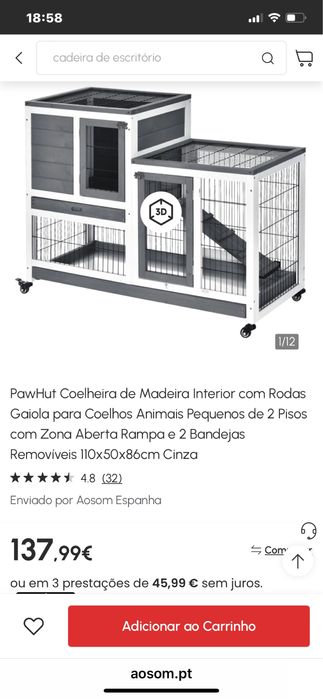 Casota para coelhos