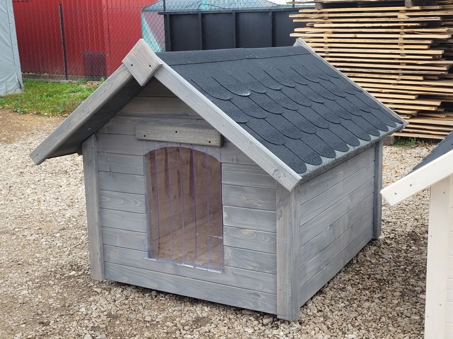 Buda dla psa budy dla psów PRODUCENT szary szara grafit antracyt