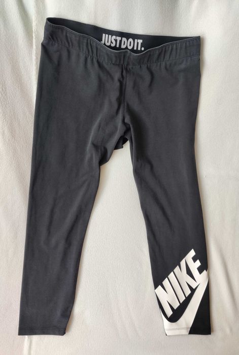 Leginsy Nike L czarne oryginalne just do it damskie okazja spodnie