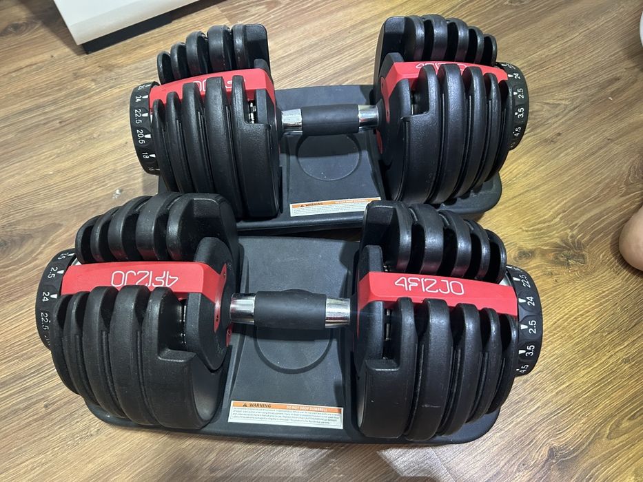 REZERWACJA - Hantle regulowane automatyczne 2 x 24 kg - 4fizjo - w IDEALNYM stanie